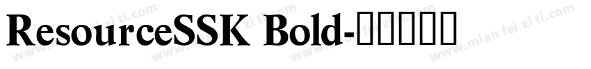 ResourceSSK Bold字体转换